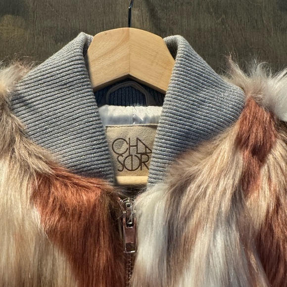 Faux Fur Multicolor Bomber Jacket - Picture 2 of 6